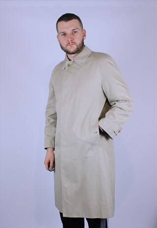 90S VINTAGE BURBERRY TRENCH BEIGE COAT ELEGANT JACKET