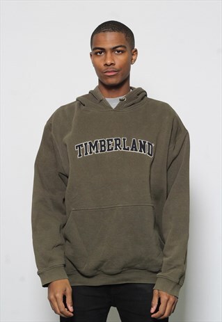 VINTAGE TIMBERLAND LOGO HOODIE GREEN