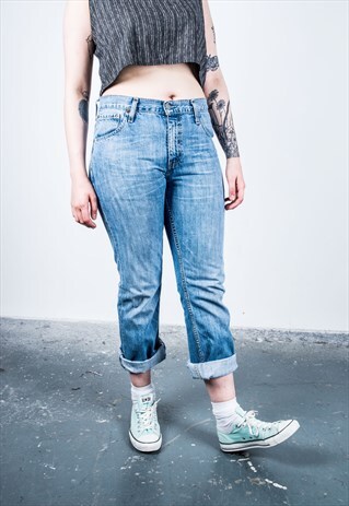 VINTAGE HIGH-WAISTED BLUE 507 LEVI'S MOM JEANS
