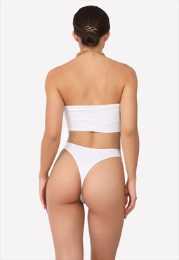 Summer secret white thong bottoms