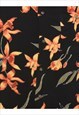 VINTAGE PURITAN BLACK & ORANGE HAWAIIAN SHIRT - M