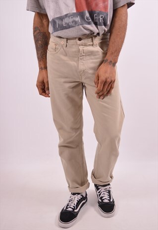 LEVI'S 615 MENS VINTAGE JEANS W33 L32 BEIGE 90S