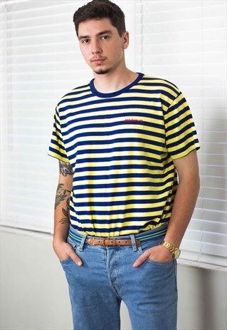 VINTAGE POLO RALPH LAUREN T-SHIRT LOGO 90S L 7.9