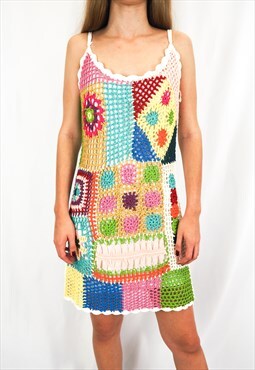 Multicolor crochet dress 