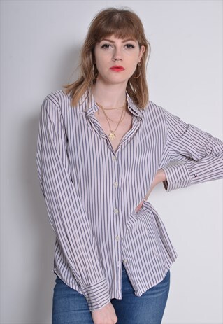 VINTAGE TOMMY HILFIGER STRIPED SHIRT WHITE