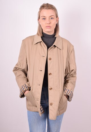 AQUASCUTUM WOMENS VINTAGE JACKET LARGE BEIGE 90S