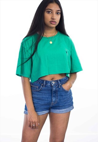 VINTAGE POLO RALPH LAUREN CROP TOP LOGO 90S L 4