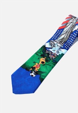90s vintage necktie FIFA World Cup USA 94 Mascot Striker dog