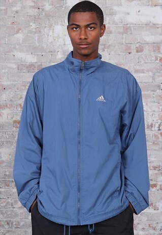VINTAGE ADIDAS LOGO JACKET BLUE