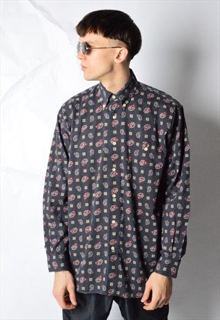 VINTAGE 90S PAISLEY CORDUROY LONG SLEEVE SHIRT