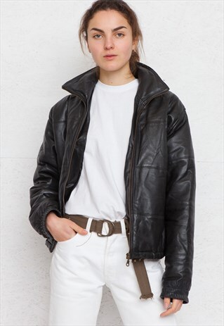 VINTAGE BLACK LEATHER JACKET