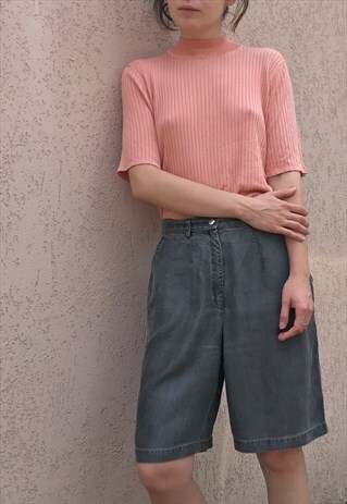 VINTAGE LYOCELL FLARED SHORTS