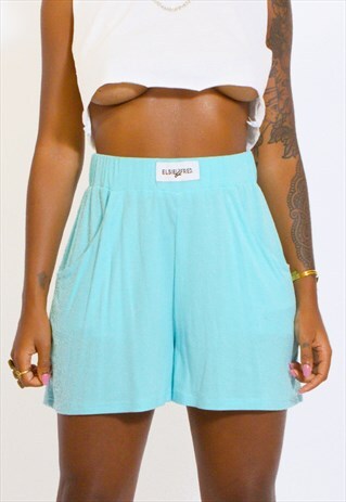 BABY BLUE LOOSE FIT SHORTS