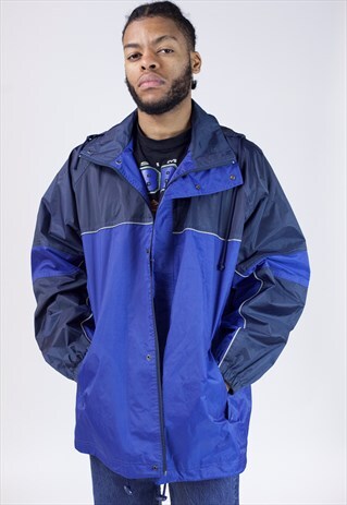 VINTAGE 90'S BLUE SHELL SPORTS JACKET