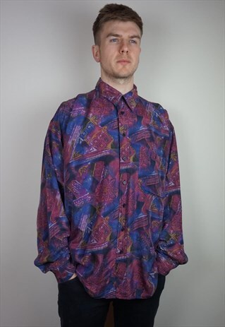 PURE SILK PATTERNED SHIRT