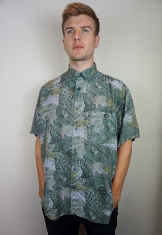 PURE SILK PATTERNED SHIRT