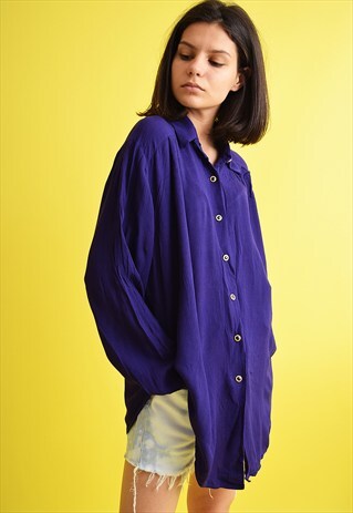 80'S RETRO MINIMALIST SLOUCHY OVERSIZED SHIRT TOP