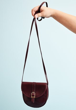 VINTAGE 80'S FAUX LEATHER PETITE SHOULDER BAG