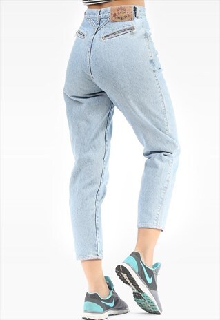 BOYFRIEND TAPERED JEANS HIGH WAISTED