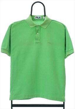 Vintage Fila Green Polo Shirt Mens