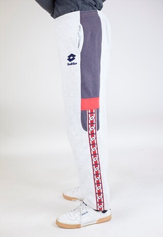 VINTAGE 90'S LOTTO GREY TRACKSUIT BOTTOMS