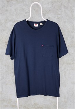 Vintage Levi's Pocket Tee Blue T-Shirt XL