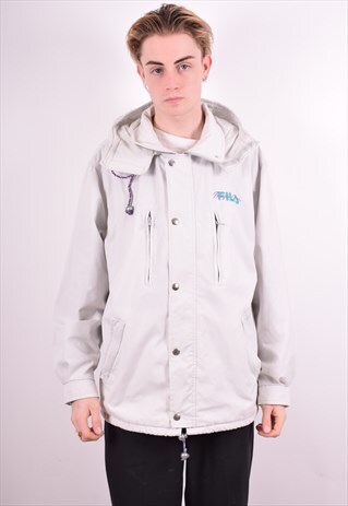 FILA MENS VINTAGE JACKET MEDIUM GREY 90'S