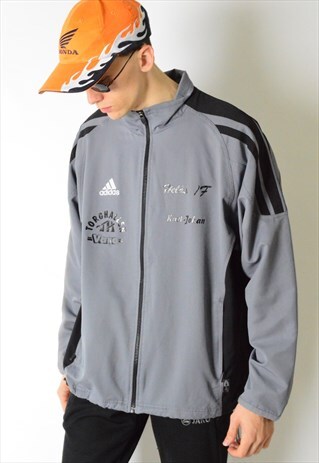 GREY ADIDAS TRACK JACKET