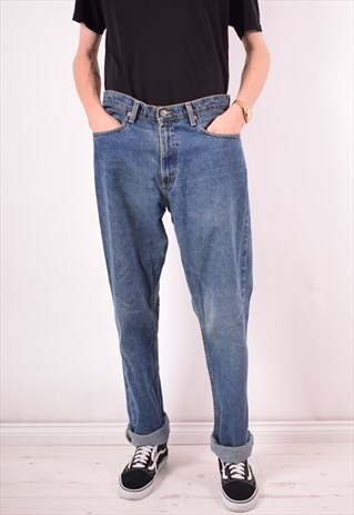 POLO RALPH LAUREN MENS VINTAGE JEANS W34 L34 BLUE 90S