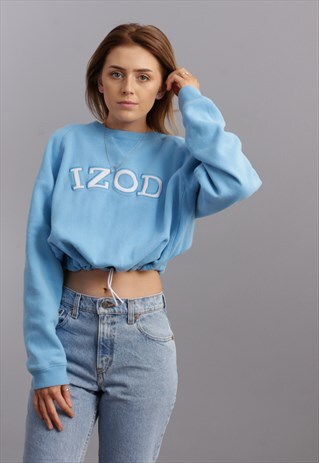 VINTAGE IZOD REWORKED CROPPED SWEATSHIRT Z458