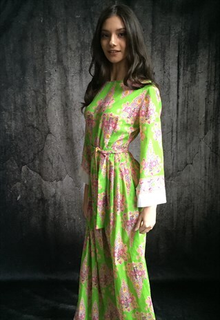 VINTAGE 1970S BOHEMIAN MAXI DRESS