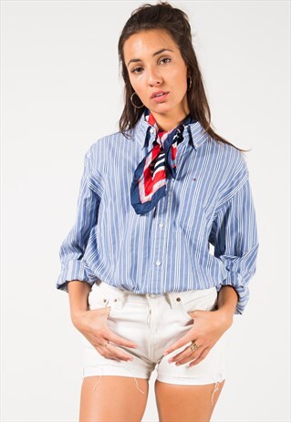VINTAGE 80S TOMMY HILFIGER SHIRT / S4261