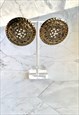 90S SILVER DECORATIVE EARRINGS STATEMENT VINTAGE JEWELLERY 