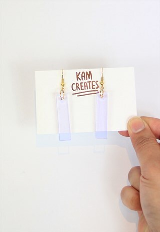GLASS LOOK DANGLE EARRINGS VIOLET