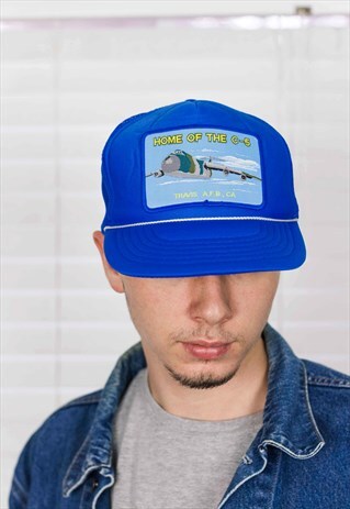 VINTAGE HOME OF THE C-5 AIRPLANE CAP LOGO 90S ONE SIZE 2.1