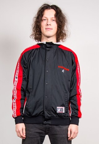 90'S VINTAGE BLACK CONVERSE TRACKSUIT JACKET