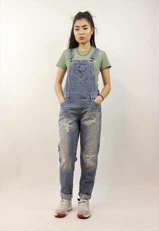 VINTAGE DENIM BLUE 90S DUNGAREES