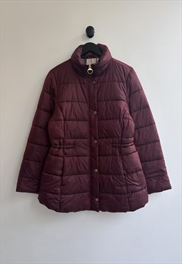 Barbour Burgandy Winter Jacket Coat