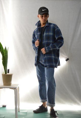 CHECKED BLUE SHIRT / UNISEX