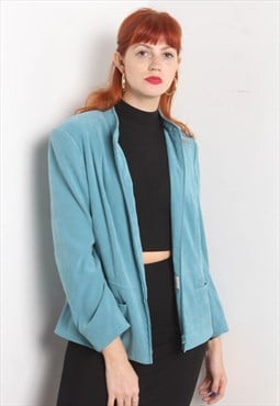 Vintage 80's Fitted Blazer Jacket Blue