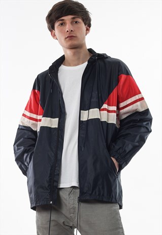 VINTAGE ADIDAS ORIGINALS TRACKSUIT NYLON 90S BLACK RED