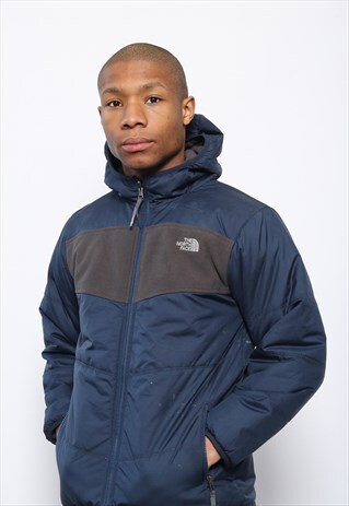 VINTAGE THE NORTH FACE REVERSIBLE FLEECE JACKET BLUE GREY
