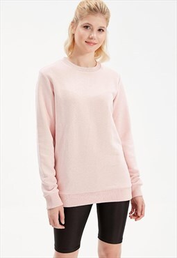 Light Pink Women's Basic Oversize Sweatshirt