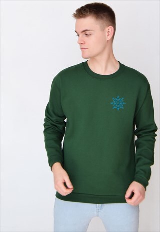 GREEN WHEEL (BLUE) SWEATSHIRT