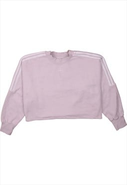 Vintage 90's Adidas Sweatshirt Crop Crew Neck Pink Large