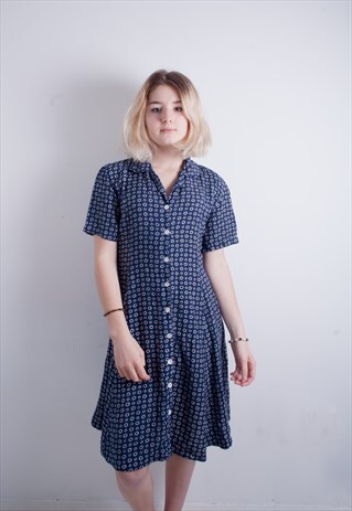 VINTAGE BUTTON DOWN TEA DRESS