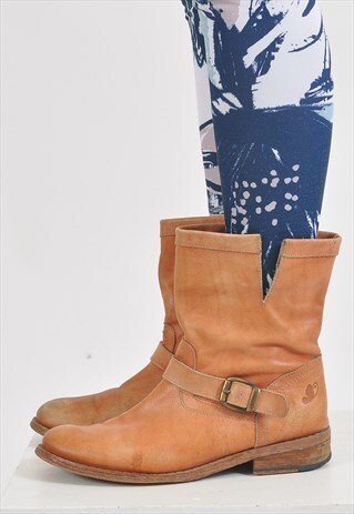 VINTAGE 90'S REAL LEATHER ANKLE BOOTS
