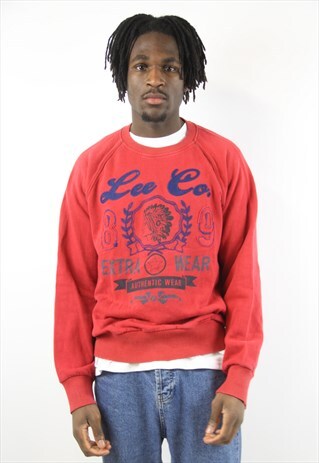VINTAGE LEE RED PRINT SWEATSHIRT