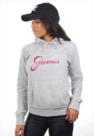 VINTAGE GUESS JEANS BIG SPELL OUT HOODIE SWEATSHIRT