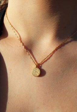 Leopard Print Gold Medal Pendant